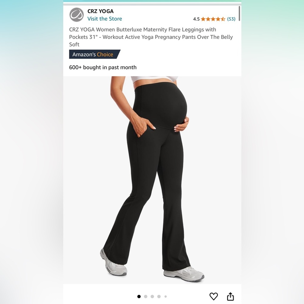 Never Worn with Tags CRZ Yoga Flare Maternity Pants Medium New Color Black